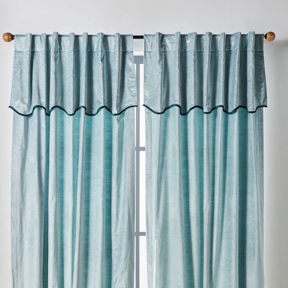 NEW 1 Panel Adelina Velvet Valance Curtains. ( 2/ 50” x108”)